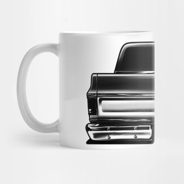 chevy c10 squarebody halftone by small alley co